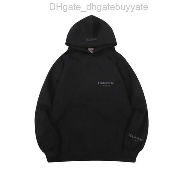 

luxury sweatshirts men's esss jackets hoodies men women chest letter pullover hooded hip hop loose sweatshirt sweater casual couple co, Black;brown