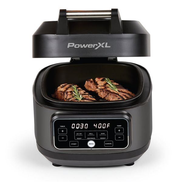 

powerxl grill air fryer home black 5.5 quart