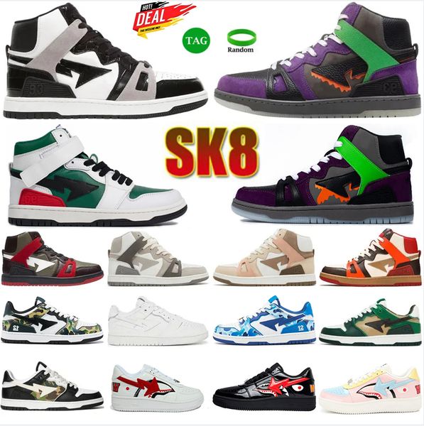 

2023 sk8 sta designer casual shoes 93 hi men's high upper shoes halloween grey olive brown red black light grey sport trainer sneakers