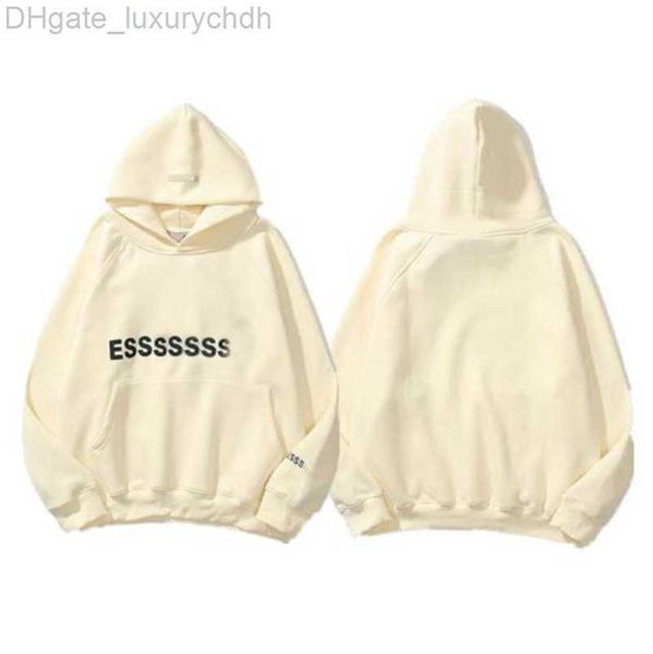 

sweatshirts esss men's luxury jackets hoodies men women chest letter pullover hoodie hooded loose sweater casual sweatshirt couple coa, Black