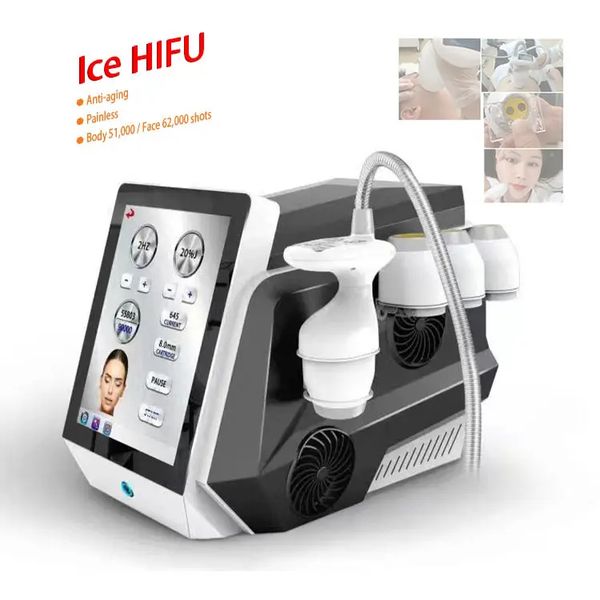 

frozen hifu beauty machine ice hi-fu ultrasound skin tightening face lifting anti-wrinkle equipment wrinkle removal anti-aging device for sa