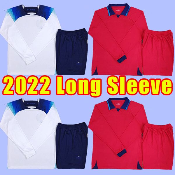 

long sleeve 2022 2023 sterling soccer jerseys kane rashford sancho grealish mount foden henderson saka englands 22 23 national football men, Black;yellow