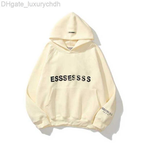 

luxury fashion sweatshirts men's esss tracksuits letter hoodies men women sportswear hooded pant coat sweater casual pullover couple h, Gray