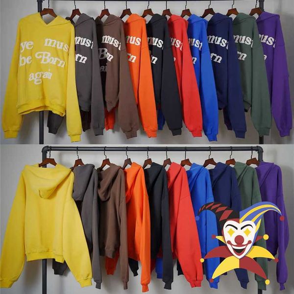 

men's hoodies sweatshirts print tag cpfm.xyz puff print hoodie men women 1 1 ye must be born again hoodie heavy fabric sweatshirts t230, Black