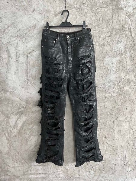 

2023 new fashion mens hole decoration jeans us size 28 36 men s designer, Blue