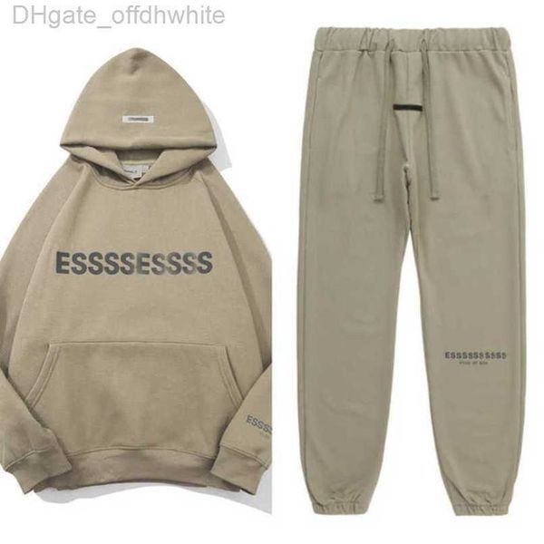 

sweatshirts men's fashion luxury essss tracksuits letter hoodies men women sportswear hooded pant coat sweater casual pullover couple, Gray