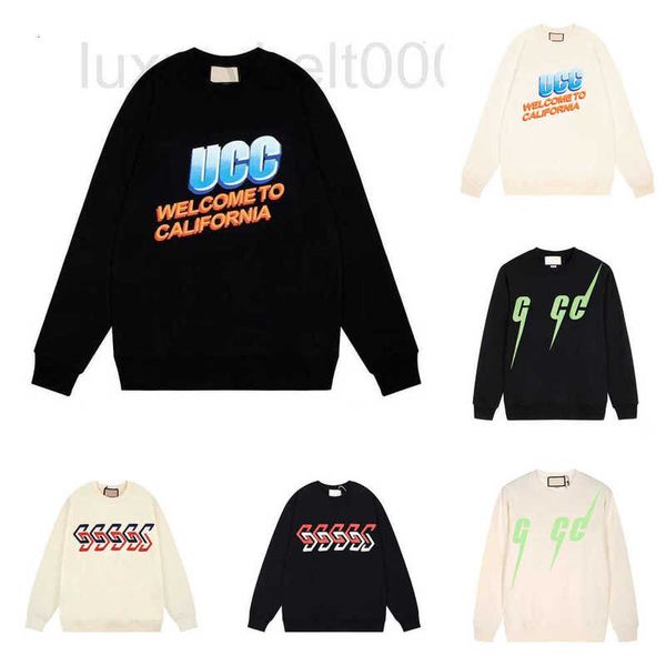 

men's hoodies & sweatshirts designer clothing outdoor round neck long sleeve letter printed casual jacket hooded sweater fashion lovers, Black