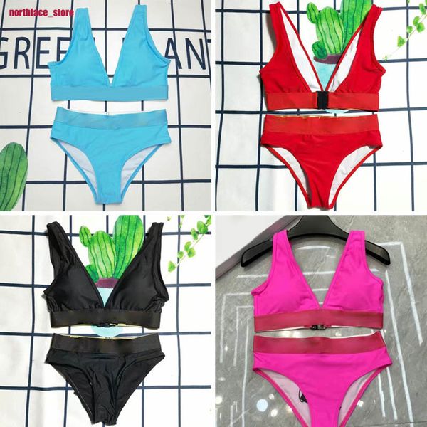 

womens swimwear swimsuits bras sets bikini classic letter printed blue set bra bodysuit bikinis summer swimsuit one piece beach designer sui, Red;black