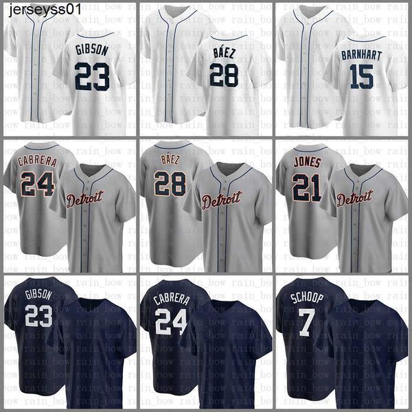 

2022 javier baez baseball jersey miguel cabrera kirk gibson tucker barnhart jacoby jones dustin garneau jake rogers jonathan schoop eric, Blue;black