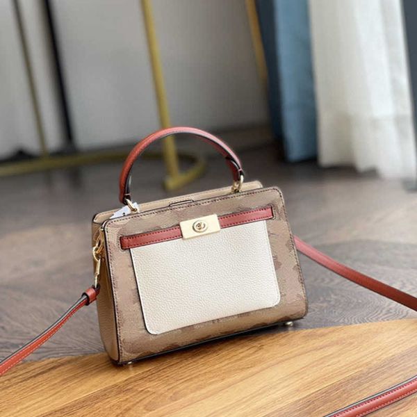 

shoulder bags female 2023 designer new lane handle handbag one shoulder messenger leather small square bag