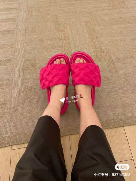 

designer men women sandals with correct box dust bag fashion print slide summer wide comfortable flat slippers size 35-48 1uaw, Black