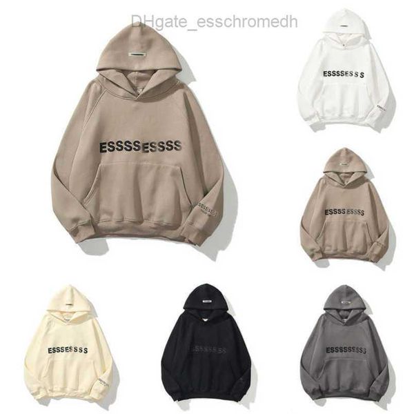 

sweatshirts essen men's luxury jackets esss hoodies men women chest letter pullover hoodie hooded sweater loose casual sweatshirt coup, Black;brown