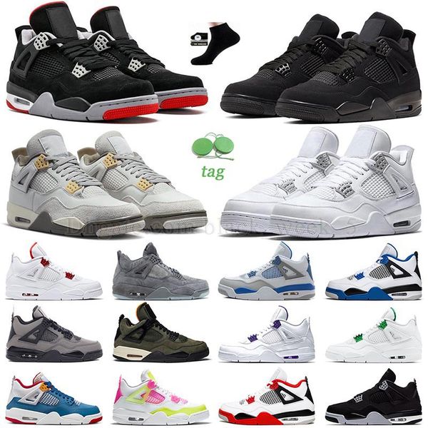 

fashion retro jumpman 4s basketball shoes j 4 mens womens new black cat bred pure money pn dust zen master pink sail cool grey violet ore sn