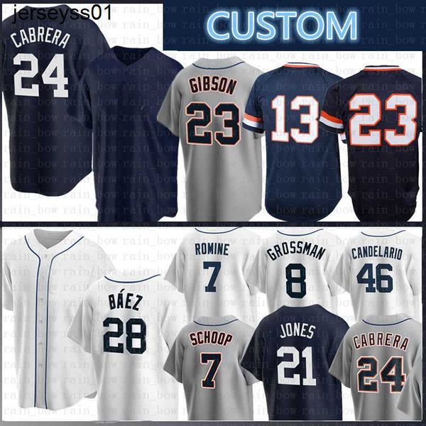 

custom baseball jersey 28 javier baez 24 miguel cabrera kirk gibson tucker barnhart jacoby jones dustin garneau jake rogers jonathan schoop, Blue;black