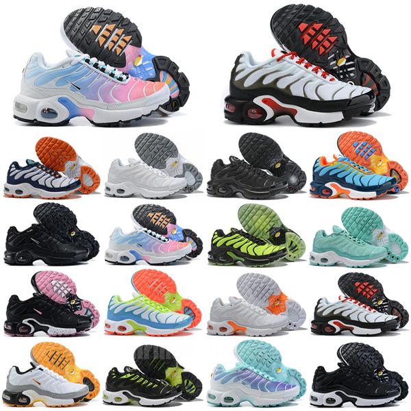 

kids running shoes og plus tn ultra university blue true yellow black white children boy girls sports sneakers triple pink