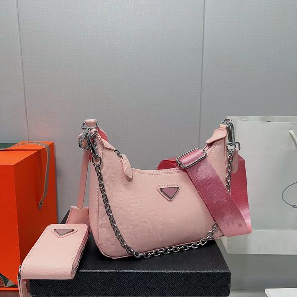 

hobo bags women small purse men designer wallet tote shoulder bag luxury crossbody sac 3in1 pouch fashion chain handbags adjustable nylon wi