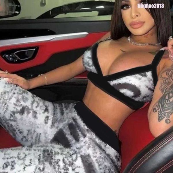 

women bikini summer woman letter prints swimsuit lady fashion swimwear push up mature wrap beachwear backless halter strap biquni swim cool
