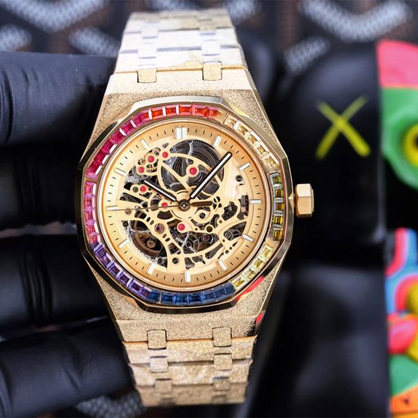 

mens watchs sweatshirts watch mens watch rainbow sand shell 45mm automatic mechanical watches men wristwatch stainless steel waterproof ladi, Black