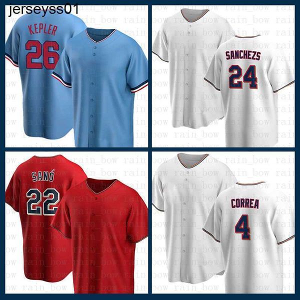 

twins baseball jersey 26 max kepler gary sanchez miguel sano carlos correa harmon killebrew francis peguero luis arraez sonny gray byron, Blue;black