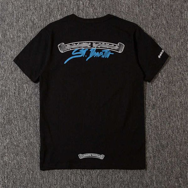 

t men's shirt luxury fashion brand couple tees men women t-shirts sweatshirts sanskrit letter short sleeve horseshoe tshirt classic te, White;black