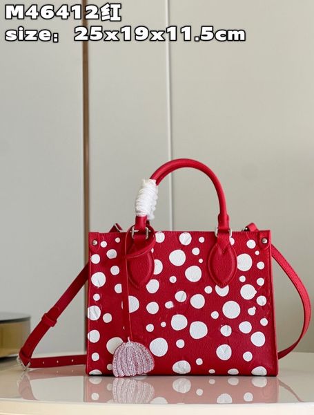 

2023 new printed handbag soft grain cowhide mummy bag series size 25cm 335cm m46412