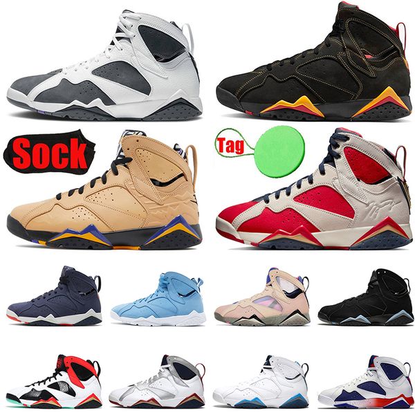 

2023 authentic citrus basketball shoes 7 jumpman 7s trophy room chambray quai 54 psgs paname jorden 7s mens flint outdoors men women sneaker, White;red