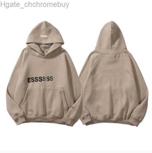 

men's sweatshirts luxury esss jackets hoodies men women chest letter pullover hoodie hooded loose sweater casual sweatshirt couple coa, Black;brown