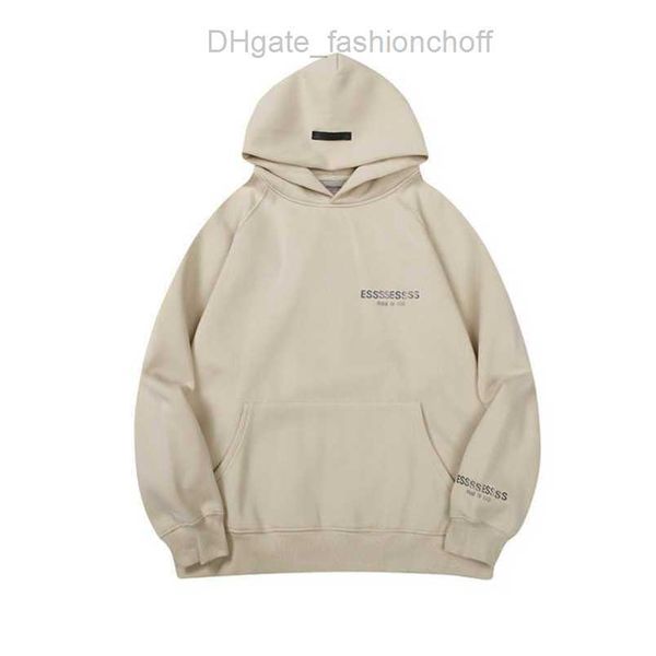 

luxury esssss sweatshirts men's jackets hoodies men women chest letter pullover hooded hip hop loose sweatshirt sweater casual couple, Black;brown