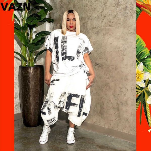 

two piece dress hip pop street o-neck two piece set ink sport 2 piece set women long sleeve loose gym autumn sets t230113, White