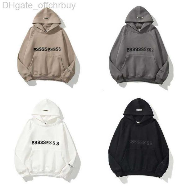 

luxury sweatshirts men's esss jackets hoodies men women chest letter pullover hoodie hooded sweater loose casual sweatshirt couple coa, Black;brown