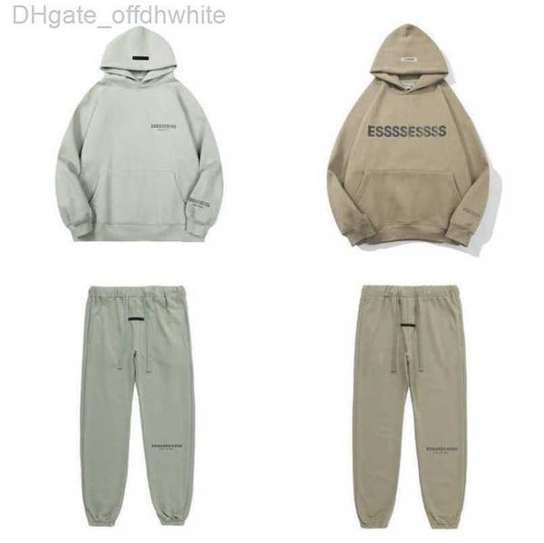

luxury men's fashion sweatshirts essss tracksuits letter hoodies men women sportswear hooded pant coat sweater casual pullover couple, Gray