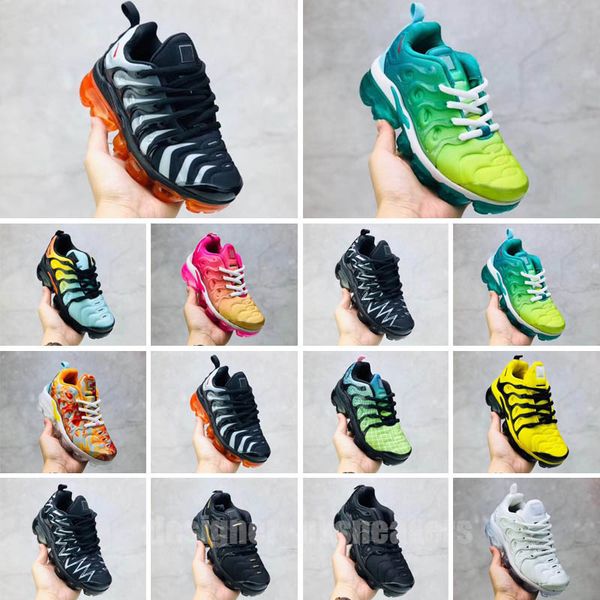 

tn plus kids shoes triple black white orange infant sneakers rainbow children sports girls and boys tennis trainers outdoor 2023