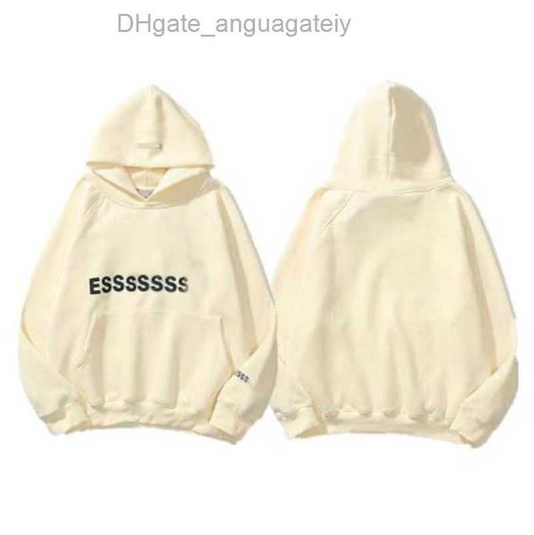 

men's esssss sweatshirts luxury jackets hoodies men women chest letter pullover hoodie hooded loose sweater casual sweatshirt couple c, Black;brown