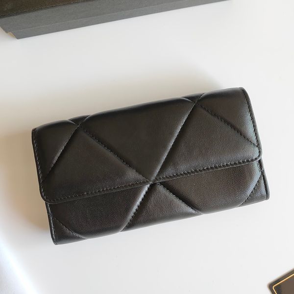 

7a designer wallet genuine leather classic diamond lattice womens two fold long purse fashion clutch bags, Red;black