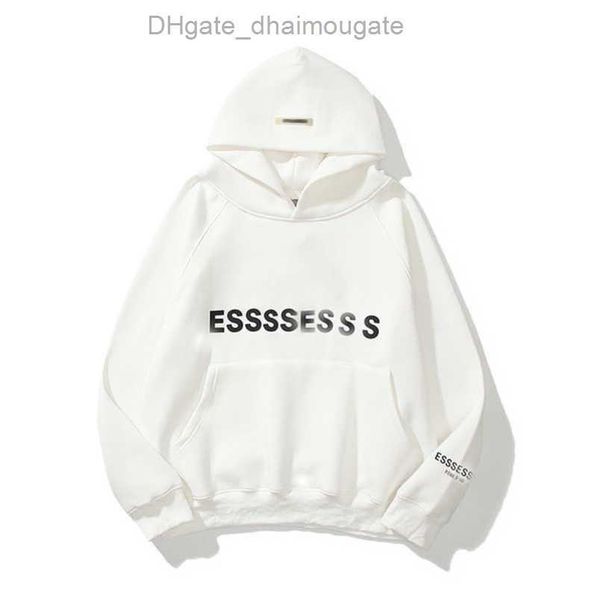 

sweatshirts luxury essss ential men's jackets hoodies men women chest letter hoodie hooded loose sweater casual sweatshirt couple coat, Black;brown