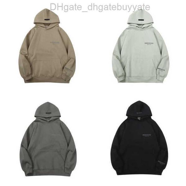 

men's luxury esss sweatshirts jackets hoodies men women chest letter pullover hooded hip hop loose sweatshirt sweater casual couple co, Black;brown