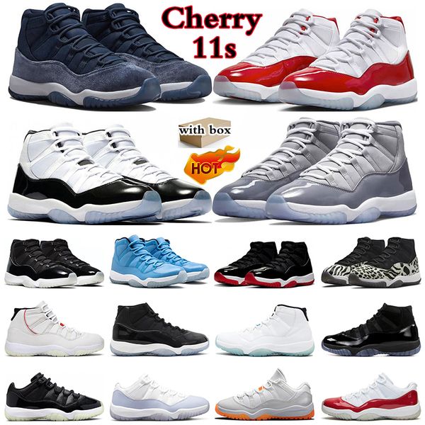 

with box retros 11 basketball shoes cherry 11s men women sneakers jumpman 11 midnight navy cool grey animal instinct gamma blue sports train