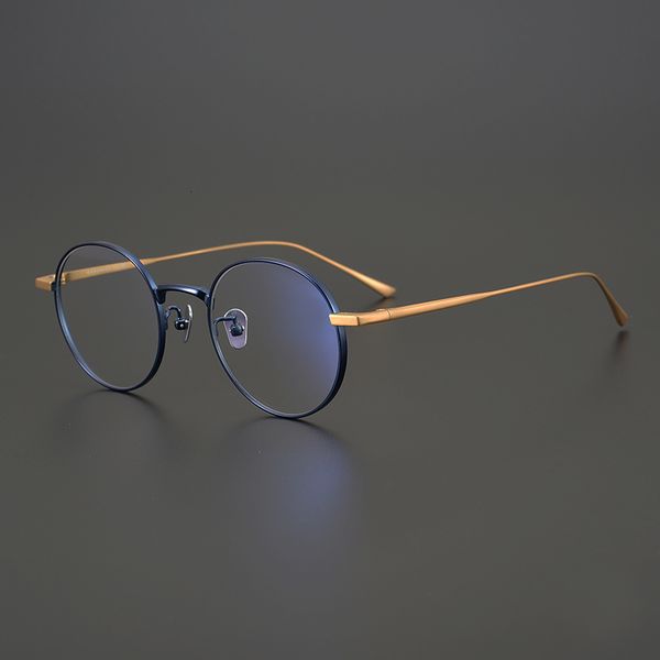 

sunglasses frames japanese handmade retro round eyeglasses optical glasses frame men women prescription myopia spectacles de grau 230106, Silver