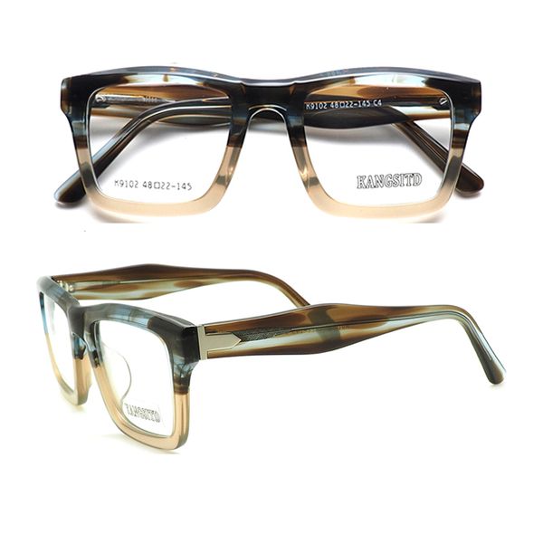 

sunglasses frame handmade optical glasses men square eyeglass oversized acetate lightweight big frame prescription spectacles 230106, Silver