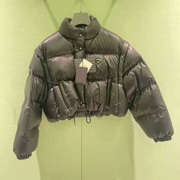 

women's down parkas convertible jacket for women designer padded short coat winter detachable sleeves sa48, Black