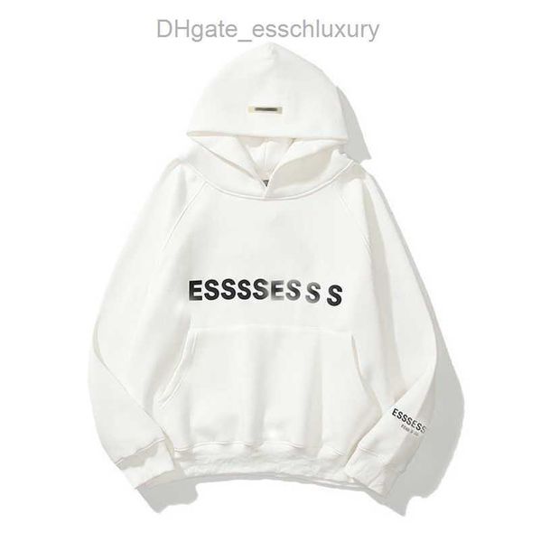 

essen sweatshirts men's jackets luxury essss hoodies men women chest letter pullover hoodie hooded loose sweater casual sweatshirt cou, Black