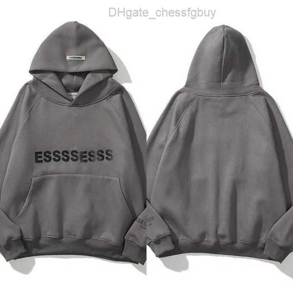 

esss men's sweatshirts jackets luxury hoodies men women chest letter pullover hoodie hooded sweater loose casual sweatshirt couple coa, Black