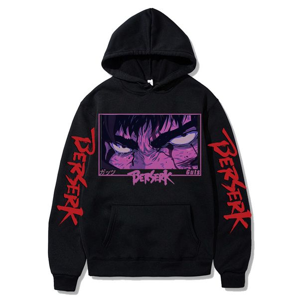 

mens hoodies sweatshirts anime hoodie berserk harajuku guts eyes manga sweatshirt graphic winter pullover fashion long sleeve menwomen hoody, Black