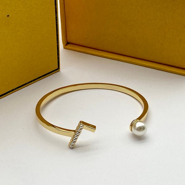 

designer bangle bracelets for women gold bracelets love hoop bracelets luxurys designers bracelets letter bracelet charms fashion pearl bang, Black
