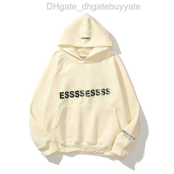 

esss men's luxury sweatshirts jackets hoodies men women chest letter pullover hoodie hooded sweater loose casual sweatshirt couple coa, Black