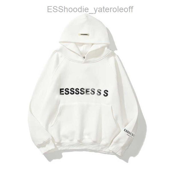 

esss sweatshirts luxury men's jackets hoodies men women chest letter pullover hoodie hooded loose sweater casual sweatshirt couple coa, Black;brown