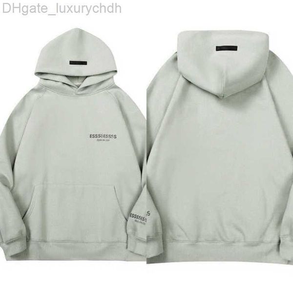 

men's luxury sweatshirts esss jackets hoodies men women chest letter pullover hooded hip hop loose sweatshirt sweater casual couple co, Black;brown