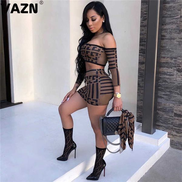 

two piece dress gcy11074 summer 2colors off shoulder eleagnt wind 2019 set long sleeve short pant 2 piece sets night club sets t230113, White
