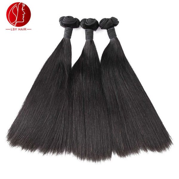 

hair synthetic human wigs double drawn bones straight 1201, Black