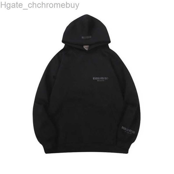 

sweatshirts esss men's luxury jackets hoodies men women chest letter pullover hooded hip hop loose sweatshirt sweater casual couple co, Black